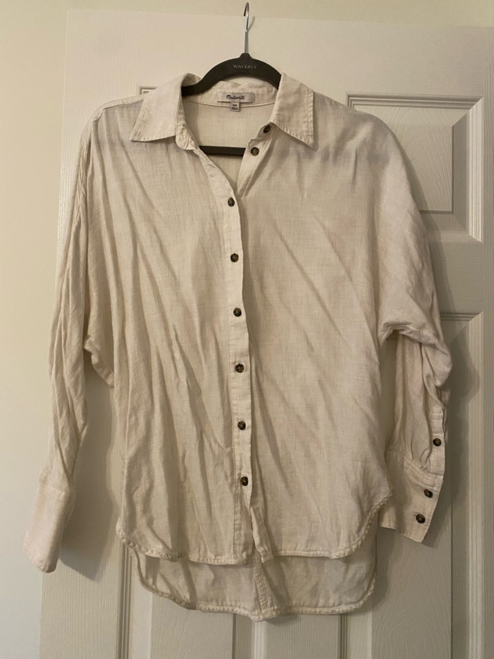 Madewell Light Cream Long-Sleeve Button-Down Shirt